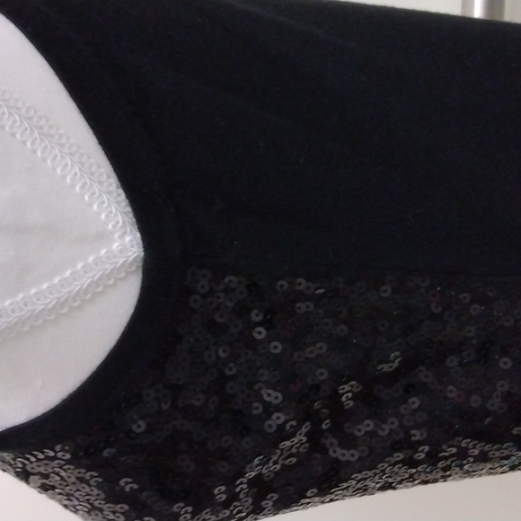 Cyrus sequin front, plain back sleeveless tank blouse, Small. NWT - Picture 2 of 8